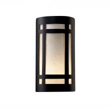 Justice Design Group (Yellow) CER-5490W-CRB-LED1-1000 - Large ADA LED Craftsman Window - Closed Top (Outdoor)