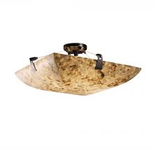 Justice Design Group (Yellow) ALR-9632-25-MBLK - 24" Semi-Flush Bowl w/ Tapered Clips