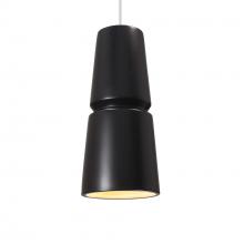 Justice Design Group (Yellow) CER-6430-CRB-NCKL-WTCD - Small Cone 1-Light Pendant