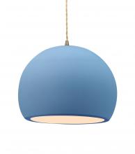 Justice Design Group (Yellow) CER-6535-SKBL-ABRS-BEIG-TWST - Large Globe 1-Light Pendant