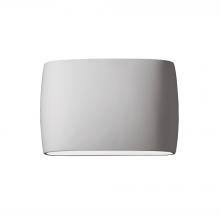 Justice Design Group (Yellow) CER-8899W-BIS - Wide ADA Large Oval Outdoor LED Wall Sconce - Open Top & Bottom