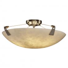 Justice Design Group (Yellow) CLD-9632-35-NCKL - 24" Semi-Flush Bowl w/ Tapered Clips