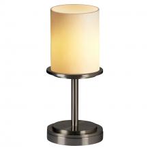 Justice Design Group (Yellow) CNDL-8798-10-CREM-NCKL - Dakota 1-Light Table Lamp (Short)