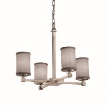 Justice Design Group (Yellow) FAB-8420-10-GRAY-NCKL-LED4-2800 - Tetra 5-Light LED Chandelier