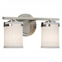  FAB-8452-10-WHTE-NCKL - Atlas 2-Light Bath Bar