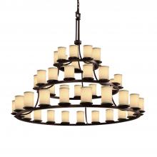  FAB-8714-10-CREM-DBRZ - Dakota 45-Light 3-Tier Ring Chandelier