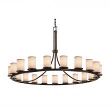 Justice Design Group (Yellow) FAB-8716-10-WHTE-DBRZ-LED21-14700 - Dakota 21-Light 1-Tier Ring LED Chandelier