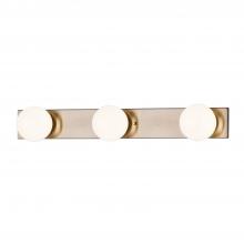  FSN-4043-CLOP-BRSS - Luna 3-Light LED Bath Bar