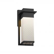 Justice Design Group (Yellow) FSN-7541W-WEVE-MBLK - Pacific Small Outdoor LED Wall Sconce