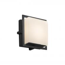 Justice Design Group (Yellow) FSN-7561W-OPAL-MBLK - Avalon Square ADA Outdoor/Indoor LED Wall Sconce