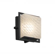 Justice Design Group (Yellow) FSN-7561W-WEVE-MBLK - Avalon Square ADA Outdoor/Indoor LED Wall Sconce