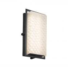 Justice Design Group (Yellow) FSN-7562W-WEVE-MBLK - Avalon Small ADA Outdoor/Indoor LED Wall Sconce