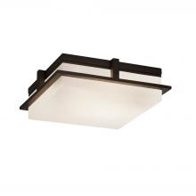 Justice Design Group (Yellow) FSN-7569W-OPAL-DBRZ - Avalon 14" Large LED Outdoor Flush-Mount