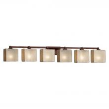 Justice Design Group (Yellow) FSN-8436-55-MROR-DBRZ - Regency 6-Light Bath Bar