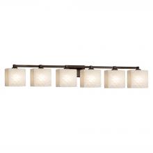 Justice Design Group (Yellow) FSN-8436-55-WEVE-DBRZ - Regency 6-Light Bath Bar