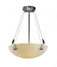 Justice Design Group (Yellow) FSN-9641-35-OPAL-NCKL - 18" Pendant Bowl w/ Tapered Clips