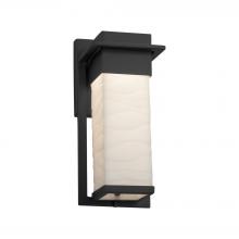 Justice Design Group (Yellow) PNA-7541W-WAVE-MBLK - Pacific Small Outdoor LED Wall Sconce