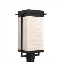 Justice Design Group (Yellow) PNA-7543W-WAVE-MBLK - Pacific LED Post Light (Outdoor)