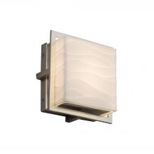 Justice Design Group (Yellow) PNA-7561W-WAVE-NCKL - Avalon Square ADA Outdoor/Indoor LED Wall Sconce