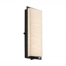 Justice Design Group (Yellow) PNA-7564W-WAVE-MBLK - Avalon Large ADA Outdoor/Indoor LED Wall Sconce