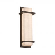 Justice Design Group (Yellow) PNA-7612W-WAVE-DBRZ - Monolith 14" ADA LED Outdoor/Indoor Wall Sconce