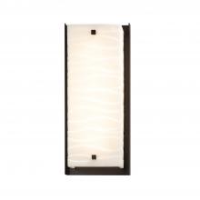 Justice Design Group (Yellow) PNA-7652W-WAVE-DBRZ - Carmel ADA LED Outdoor Wall Sconce