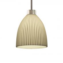 Justice Design Group (Yellow) PNA-8814-18-PLET-NCKL - 1-Light Large Tapered Cylinder Curved Pendant