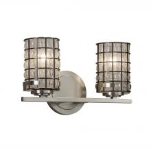 Justice Design Group (Yellow) WGL-8452-10-GRCB-NCKL - Atlas 2-Light Bath Bar