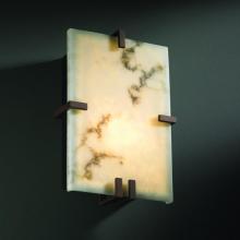 Justice Design Group (Yellow) FAL-5551-NCKL - Clips Rectangle Wall Sconce (ADA)