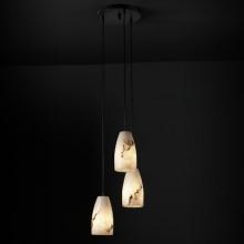 Justice Design Group (Yellow) FAL-8864-28-NCKL - Small 3-Light Cluster Pendant