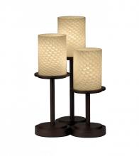 Justice Design Group (Yellow) FSN-8797-10-WEVE-MBLK - Dakota 3-Light Table Lamp