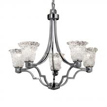 Justice Design Group (Yellow) GLA-8500-30-LACE-CROM - Argyle 5-Light Chandelier