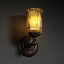 Justice Design Group (Yellow) GLA-8521-20-LACE-MBLK - Tradition 1-Light Wall Sconce