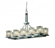Justice Design Group (Yellow) GLA-8650-26-WTFR-DBRZ - Montana 10-Light Rectangular Ring Chandelier