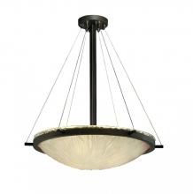 Justice Design Group (Yellow) GLA-9692-35-WTFR-MBLK - 24" Round Pendant Bowl w/ Ring