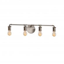 Justice Design Group (Yellow) NSH-8464-NCKL - Bronx 4-Light Bath Bar