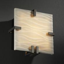 Justice Design Group (Yellow) PNA-5550-WAVE-MBLK - Clips Square Wall Sconce (ADA)