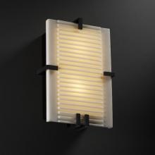 Justice Design Group (Yellow) PNA-5551-WAVE-MBLK - Clips Rectangle Wall Sconce (ADA)