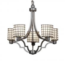 Justice Design Group (Yellow) WGL-8500-30-SWCB-CROM - Argyle 5-Light Chandelier