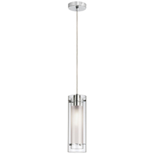  22152-CF-PC - Single Pendant Clear Frosted Glass