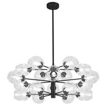  ABI-3318C-MB-CLR - 18LT Halogen Chandelier, MB w/ CLR Glass