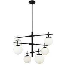 Dainolite Canada CAE-306C-MB - 6LT Halogen Chandelier, MB with WH Opal Glass