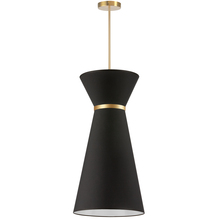 Dainolite Canada CTN-141P-AGB-797 - 1 Light Incandescent Pendant, Aged Brass w/ Fabric Shade