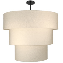 Dainolite Canada DAL-309P-MB - 9 Light Incandescent Matte Black Pendant with Boucle Fabric Shade