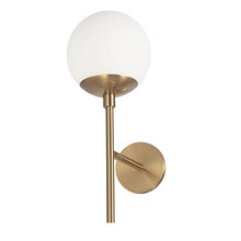  DAY-161W-AGB - 1LT Wall Sconce,  AGB w/ WH Opal Glass