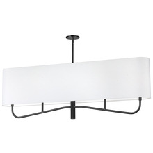 Dainolite Canada ELN-544HC-MB-790 - 4 Light Incandescent Horizontal Chandelier Matte Black with White Shade