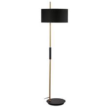  FTG-622F-MB-AGB-BK - 1LT Incandescent Floor Lamp, MB & AGB w/ BK Shade