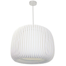  MIA-181P-195F - 1LT Pendant Slit Shade Linda White White