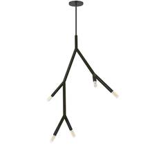  MOR-125P-MB - 5 Light Incandescent Pendant in Matte Black