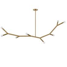  MOR-608HP-AGB - 8 Light Incandescent Horizontal Pendant Aged Brass